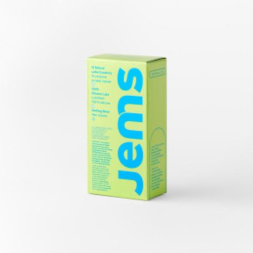 Jems For All Natural Latex Condoms, 12Pk