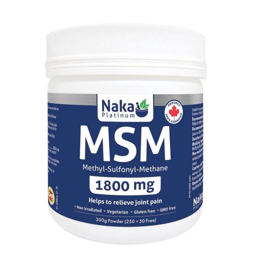 Naka Platinum MSM 1800mg, 300g Powder