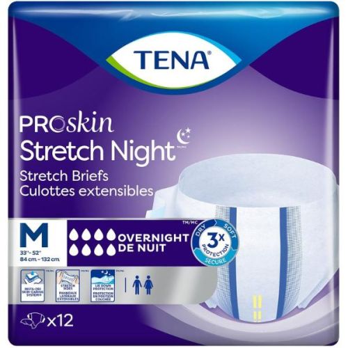 Tena Proskin Stretch Briefs Night Medium, 12'S