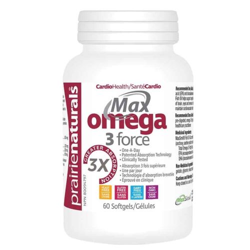 Prairie Naturals MaxOmega-3-Force, 60 Softgels