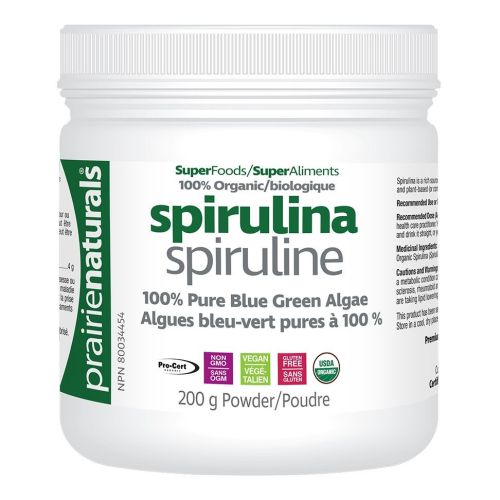 Prairie Naturals Organic Spirulina, 200g Powder