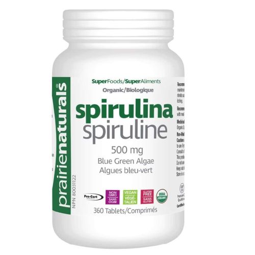 Prairie Naturals Organic Spirulina, 360 Tablets