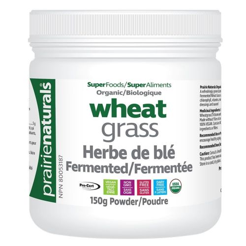 Prairie Naturals Fermented Organic Wheat Grass, 150g Powder
