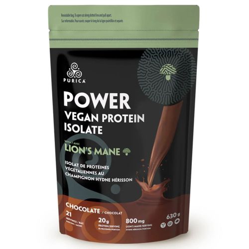 PURICA Power Vegan Protein with Lion's Mane - Chocolate (630g)