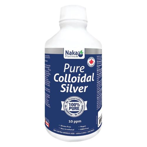 Naka Platinum Pure Colloidal Silver, 600ml