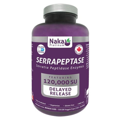 Naka Platinum Serrapeptase , 150 V-Capsules