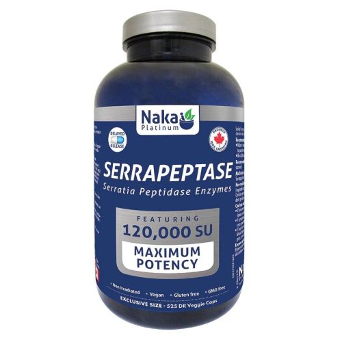 Naka Platinum Serrapeptase , 525 V-Capsules