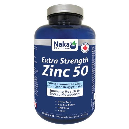 Naka Platinum Zinc 50 Bisglycinate, 300 V-Capsules