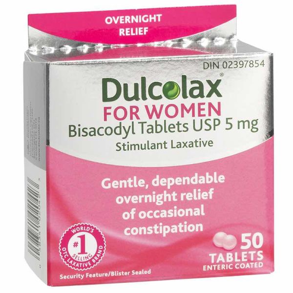 Dulcolax For Women Laxative Tablets, 50 Tablets